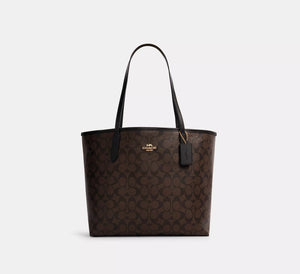 Coach City Tote Bag In Signature Canvas