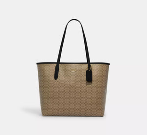 Coach City Tote Bag In Signature Canvas