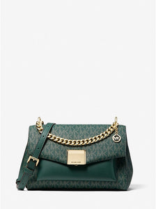 lita medium two tone logo crossbody bag green